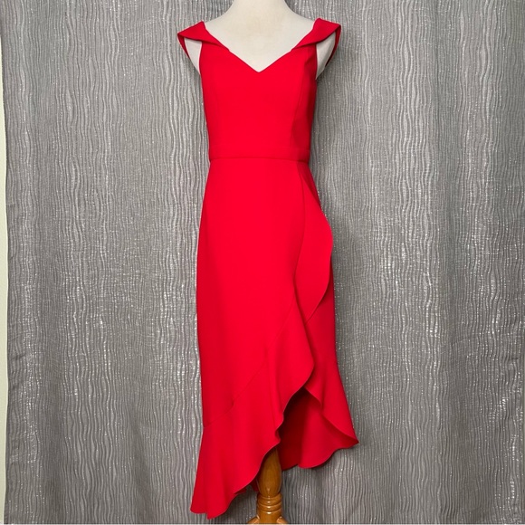 Aqua off shoulder crepe midi dress 💃🏻 - Picture 3 of 9